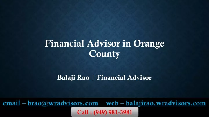 financial advisor in orange county