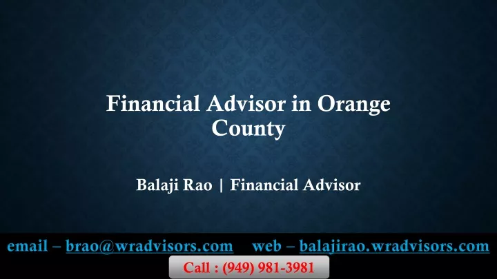 Financial Advisor Orange County