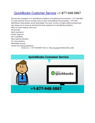 QuickBooks Customer Service