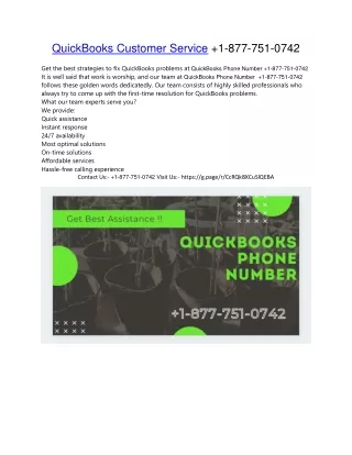 QuickBooks Customer Service