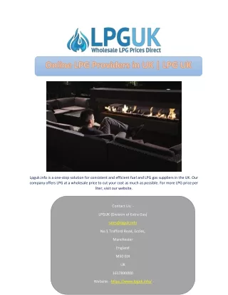 Online LPG Providers in UK | LPG UK