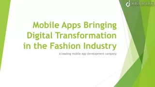 Mobile Apps Bringing Digital Transformation in the Fashion Industry