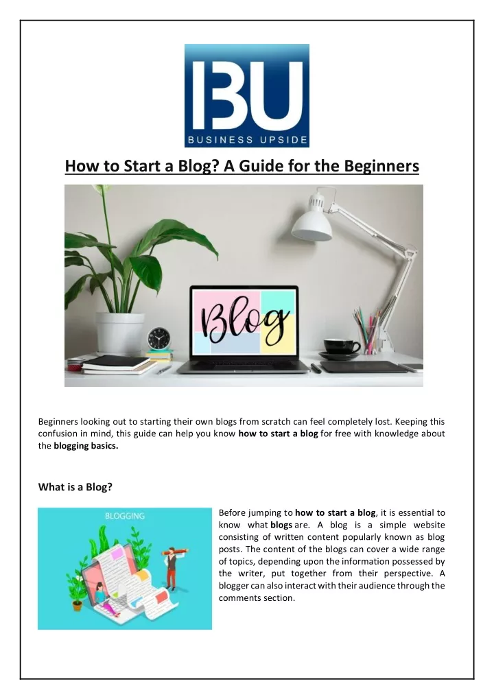 how to start a blog a guide for the beginners