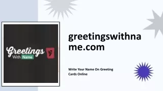 Greetings With Name | Best Site To Create Virtual E-Greeting Cards