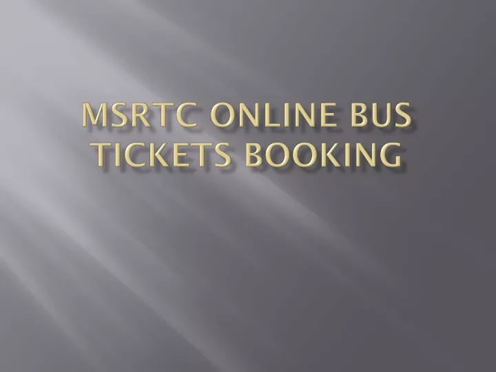 msrtc online bus tickets booking