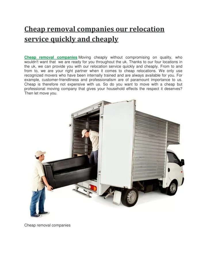 cheap removal companies our relocation service