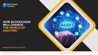 How Blockchain will change the world of auditing