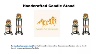 handcrafted candle stand