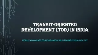 transit oriented development tod in india