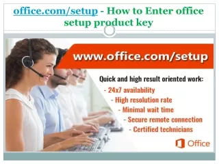 Office.com/setup - Enter Product Key - www.office.com/setup