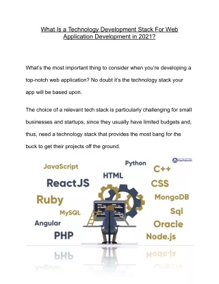 what is a technology development stack