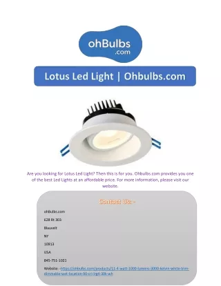 Lotus Led Light | Ohbulbs.com