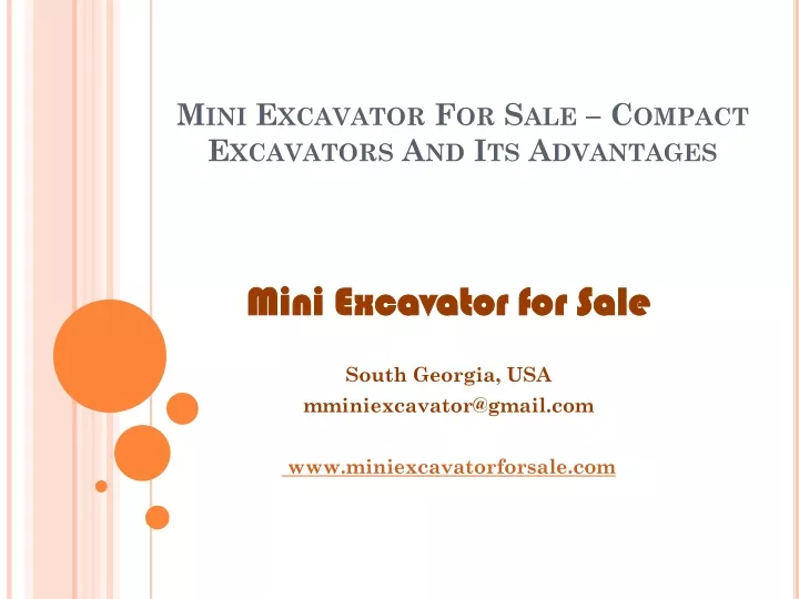 mini excavator for sale compact excavators and its advantages
