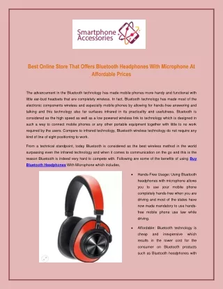 Best Online Store That Offers Bluetooth Headphones With Microphone At Affordable Prices