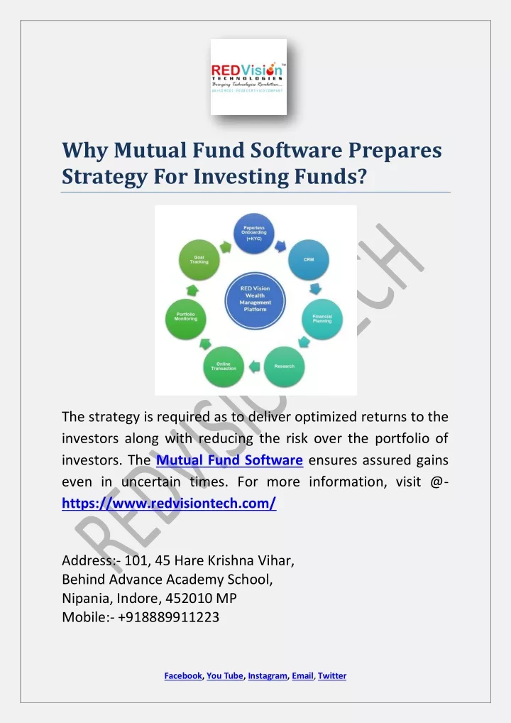 why mutual fund software prepares strategy