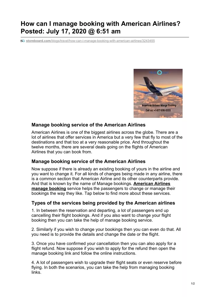 how can i manage booking with american airlines