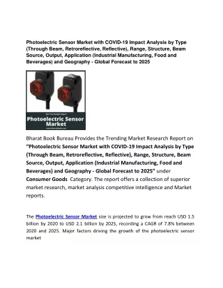 photoelectric sensor market with covid 19 impact