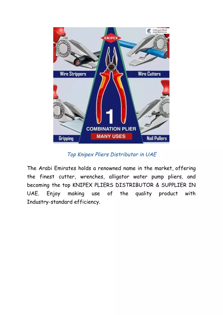 top knipex pliers distributor in uae the arabi
