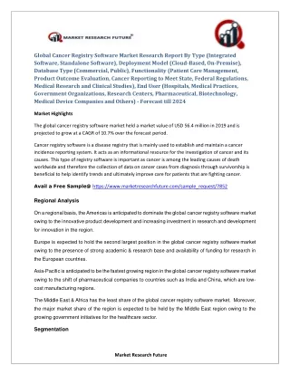 global cancer registry software market research