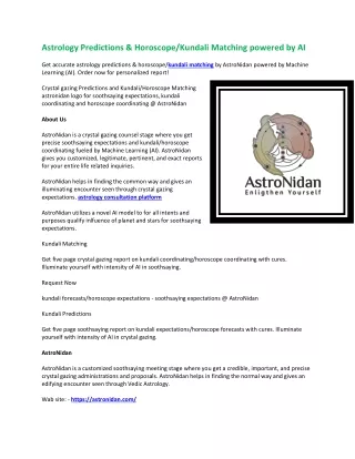 astrology predictions horoscope kundali matching