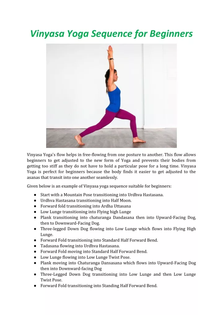 vinyasa yoga sequence for beginners