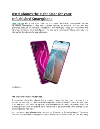 used phones the right place for your refurbished