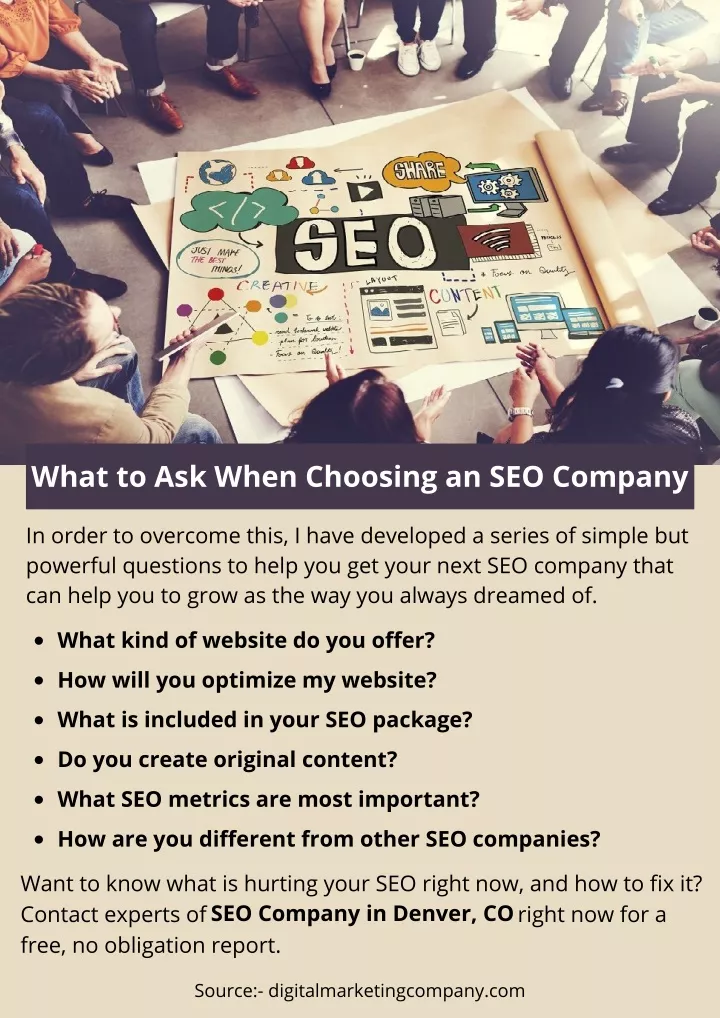 what to ask when choosing an seo company