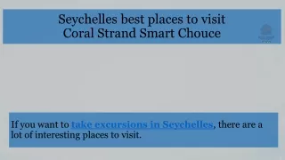 Seychelles best places to visit by Coral Strand