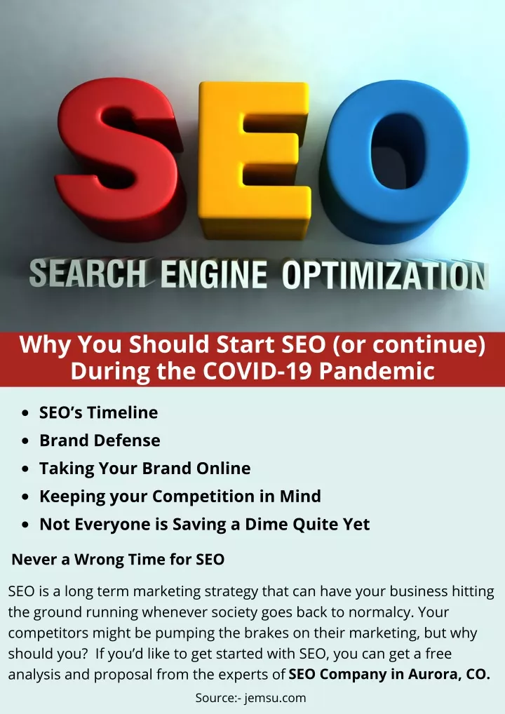why you should start seo or continue during