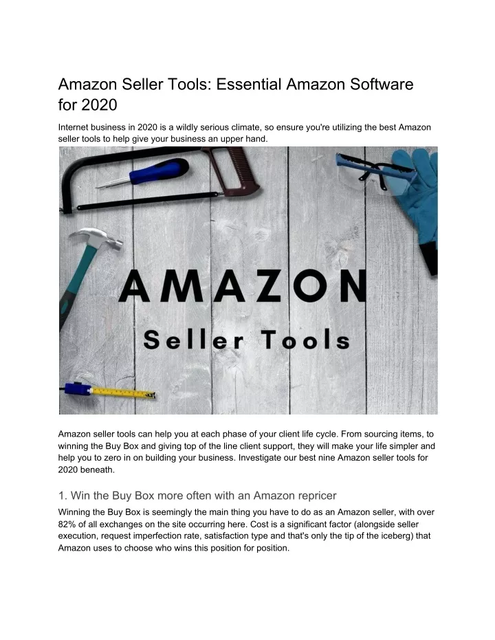 amazon seller tools essential amazon software