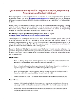 quantum computing market segment analysis