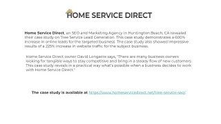 Home Service Direct Reveals Tree Service Lead Generation Case Study