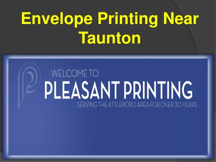 envelope printing near taunton