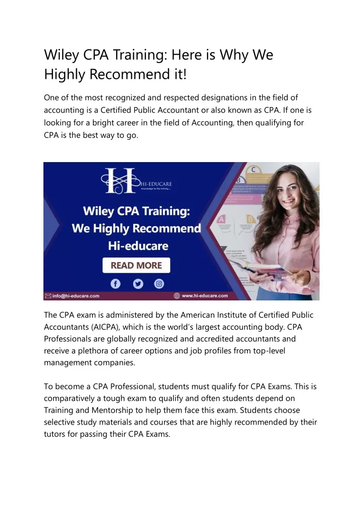 wiley cpa training here is why we highly