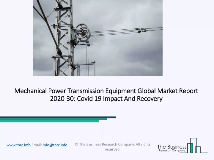 mechanical power transmission equipment global market report 2020 30 covid 19 impact and recovery