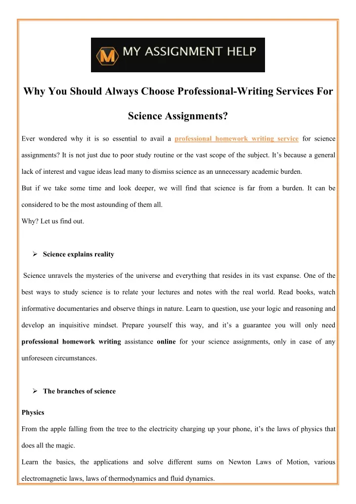 why you should always choose professional writing