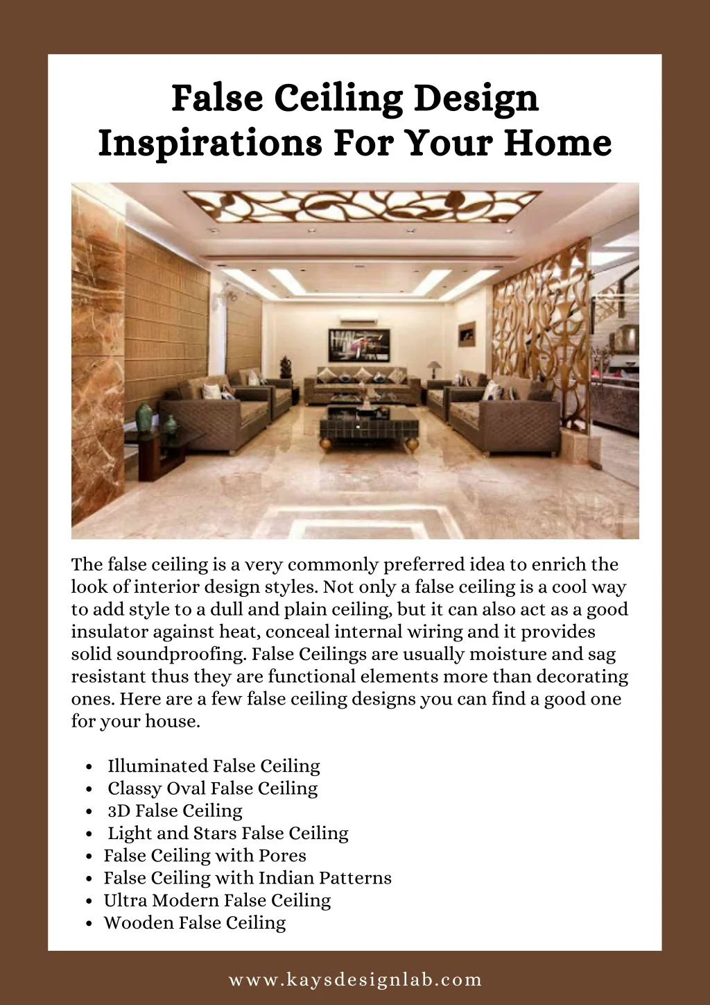 PPT - False ceiling design inspirations for your home PowerPoint ...
