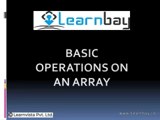 basic operations on an array
