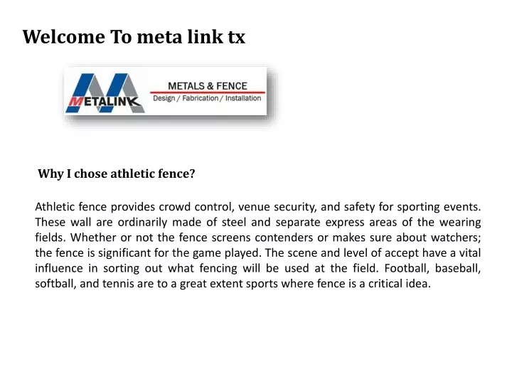 welcome to meta link tx