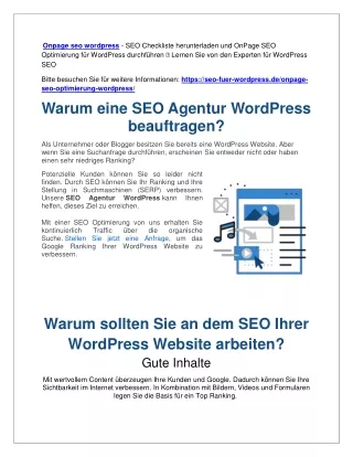 onpage seo wordpress seo checkliste herunterladen
