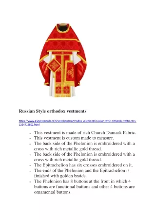 Orthodox Vestments