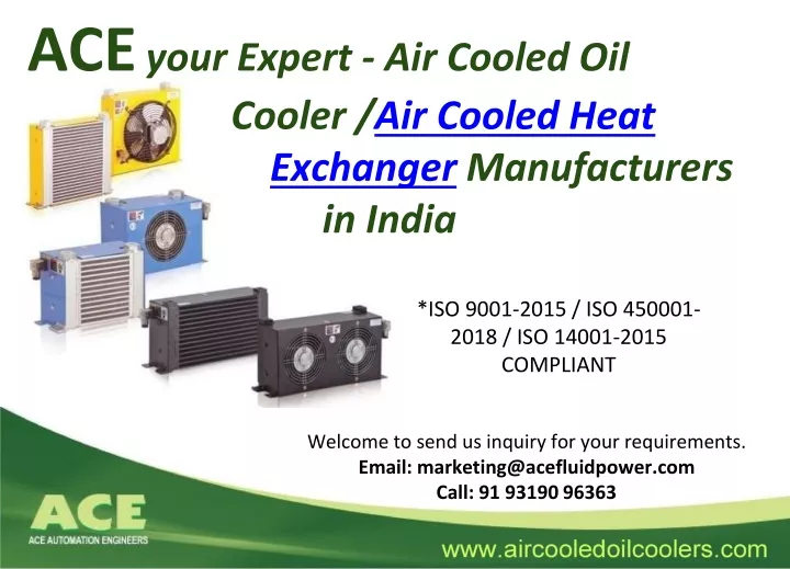 ace your expert air cooled oil cooler air cooled