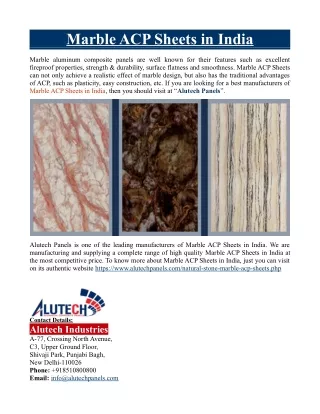 marble acp sheets in india