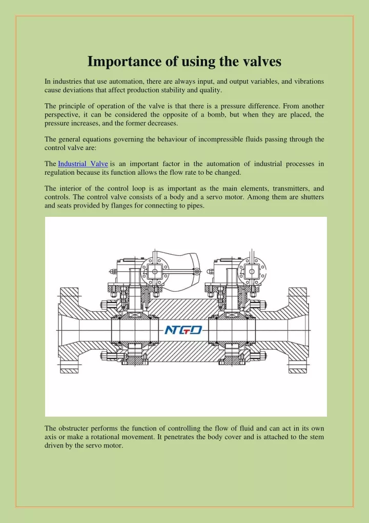 importance of using the valves