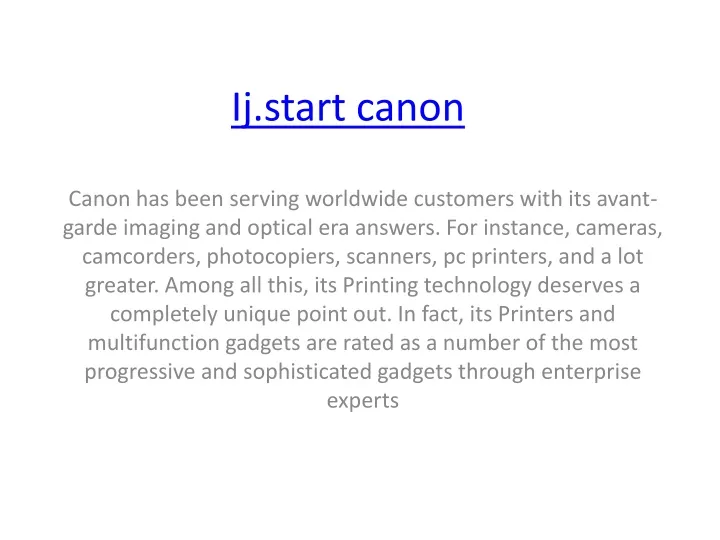 ij start canon