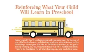 Reinforcing What Your Child Will Learn in Preschool