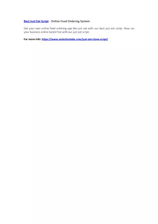 best just eat script online food ordering system