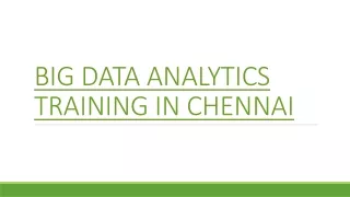 big data analytics training in chennai