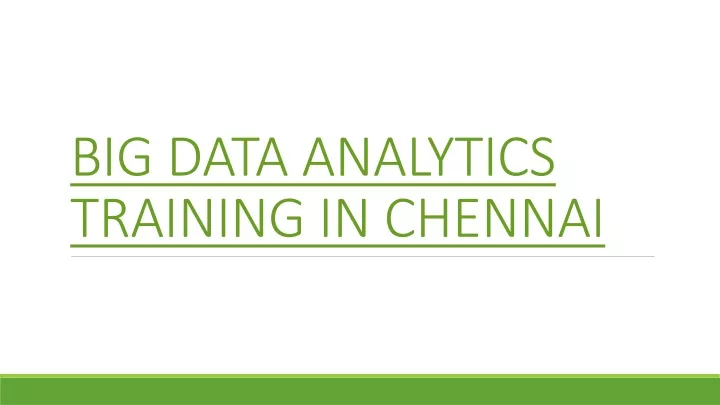 big data analytics training in chennai