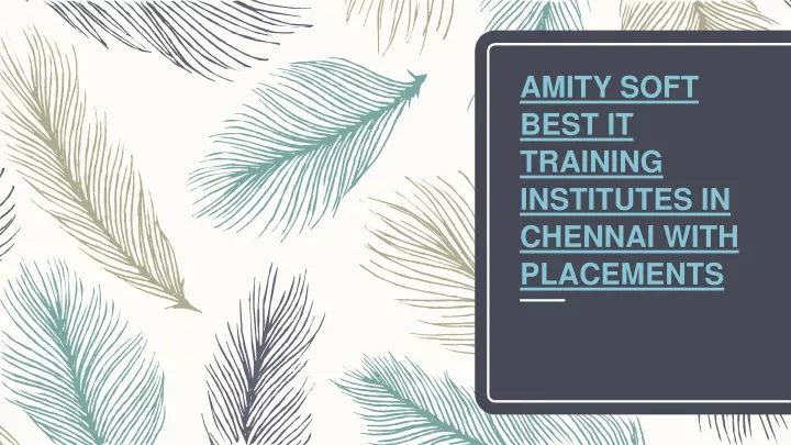 amity soft best it training institutes in chennai with placements